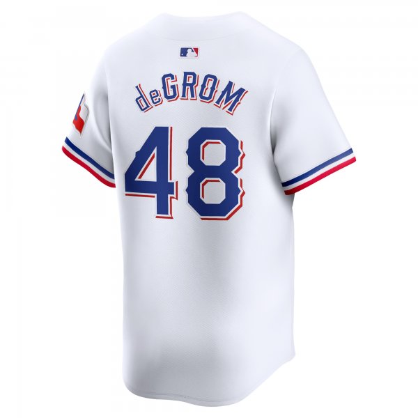 Men's Texas Rangers Jacob deGrom Nike White Home Limited Player Jersey