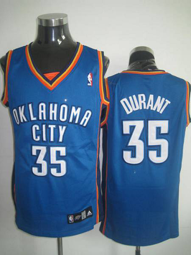 Men's Oklahoma City Thunder #35 Kevin Durant Stitched Blue NBA Jersey