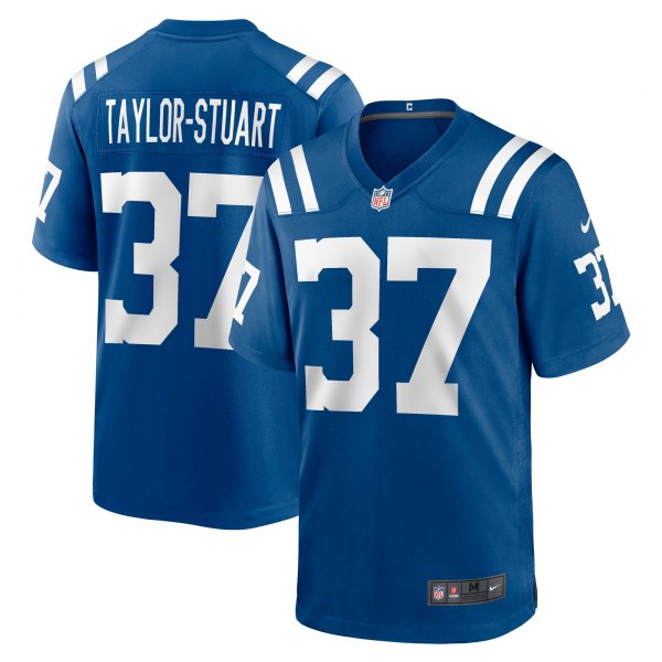 Men's Indianapolis Colts Isaac Taylor-Stuart Nike  Royal Team Game Jersey