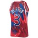 Men's Philadelphia 76ers Allen Iverson Mitchell & Ness Red Hardwood Classics 1996/97 Hyper Hoops Swingman Jersey