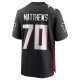 Men's Atlanta Falcons Jake Matthews Nike Black Game Jersey