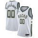 Men's Milwaukee Bucks Nike White 2020/21 Swingman Custom Jersey - Association Edition