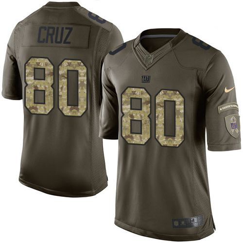 Nike New York Giants #80 Victor Cruz Green Men's Stitched NFL Limited Salute to Service Jersey