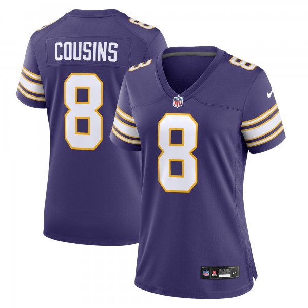 Women's Minnesota Vikings Kirk Cousins Nike Purple Player Jersey