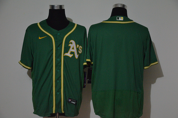 Men's Oakland Athletics Blank Green Stitched MLB Cool Base Nike Jersey