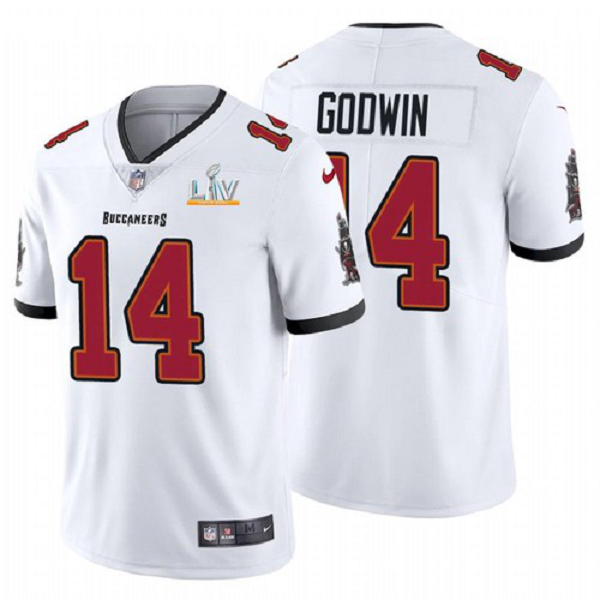 Mens Tampa Bay Buccaneers Chris Godwin White 2021 Super Bowl LV Jersey