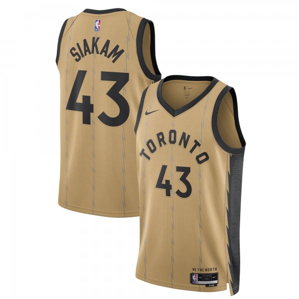 Unisex Toronto Raptors Pascal Siakam Nike Gold 2023/24 Swingman Jersey - City Edition