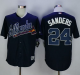 Atlanta Braves #24 Deion Sanders Navy Blue New Cool Base Stitched MLB Jersey