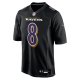 Men's Baltimore Ravens Lamar Jackson Nike Black Fashion Game Jersey