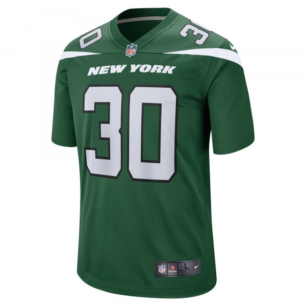 Men's New York Jets Michael Carter II Nike Gotham Green Game Jersey