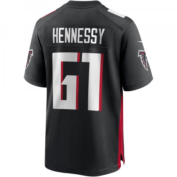 Men's Atlanta Falcons Matt Hennessy Nike Black Player Game Jersey