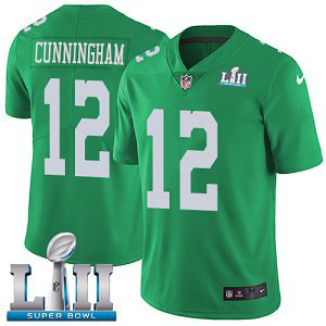 Men's Nike NFL Philadelphia Eagles #12 Randall Cunningham Limited Green Rush Vapor Untouchable Super Bowl LII Jersey