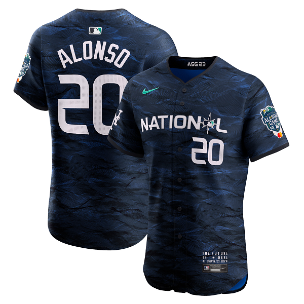 Men's National League #20 Pete Alonso Nike Royal 2023 MLB All-Star Game Flex Base Jersey