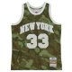 Men's New York Knicks Patrick Ewing Mitchell & Ness Camo Hardwood Classics 1991/92 Ghost Green Swingman Jersey