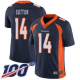 Denver Broncos #14 Courtland Sutton Navy Blue Alternate Men's Stitched NFL 100th Season Vapor Limited Jersey