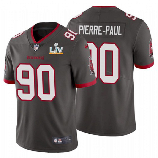 Men's Tampa Bay Buccaneers Jason Pierre-Paul Pewter 2021 Super Bowl LV Jersey