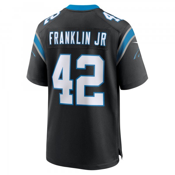 Men's Carolina Panthers Sam Franklin Jr. Nike Black Team Game Jersey