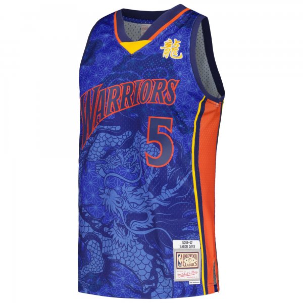 Men's Golden State Warriors Baron Davis Mitchell & Ness Royal 2006/07 Hardwood Classics Asian Heritage 6.0 Swingman Throwback Player Jersey