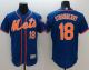 New York Mets #18 Darryl Strawberry Blue Flexbase Collection Stitched MLB Jersey