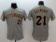 Pittsburgh Pirates #21 Roberto Clemente Grey Flexbase Collection Stitched MLB Jersey