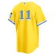 Men's Boston Red Sox Rafael Devers Nike Gold/Light Blue City Connect Replica Player Jersey