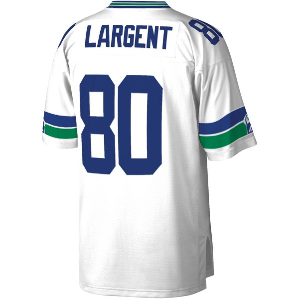 Men's Seattle Seahawks Steve Largent Mitchell & Ness White Legacy Replica Jersey