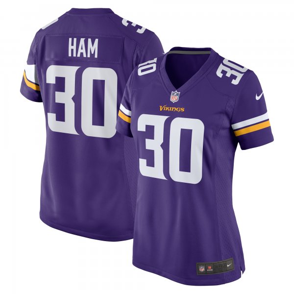 Women's Minnesota Vikings C.J. Ham Nike Purple Game Jersey