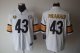 Nike Pittsburgh Steelers #43 Troy Polamalu White With 80TH Patch Men's Stitched NFL Limited Jersey