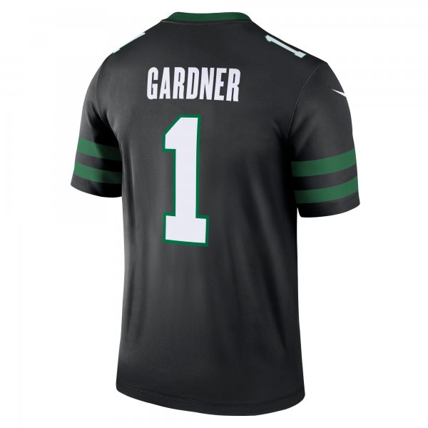 Men's New York Jets Ahmad Sauce Gardner Nike Legacy Black Alternate Legend Jersey