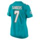 Women's Miami Dolphins Jason Sanders Nike Aqua Game Jersey