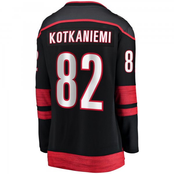 Women's Carolina Hurricanes Jesperi Kotkaniemi Fanatics Black Home Breakaway Player Jersey