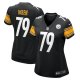 Women's Pittsburgh Steelers Renell Wren Nike  Black  Game Jersey