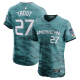 Men's American League #27 Mike Trout Nike Teal 2023 MLB All-Star Game Flex Base Jersey