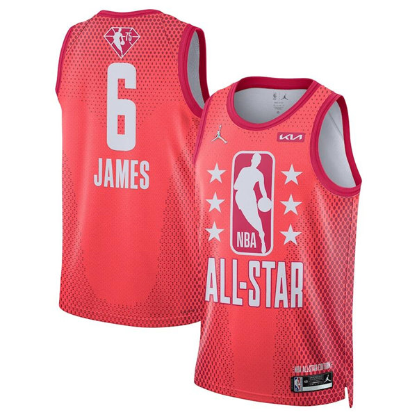 Men's 2022 All-Star #6 Lebron James Maroon Stitched Basketball Jersey