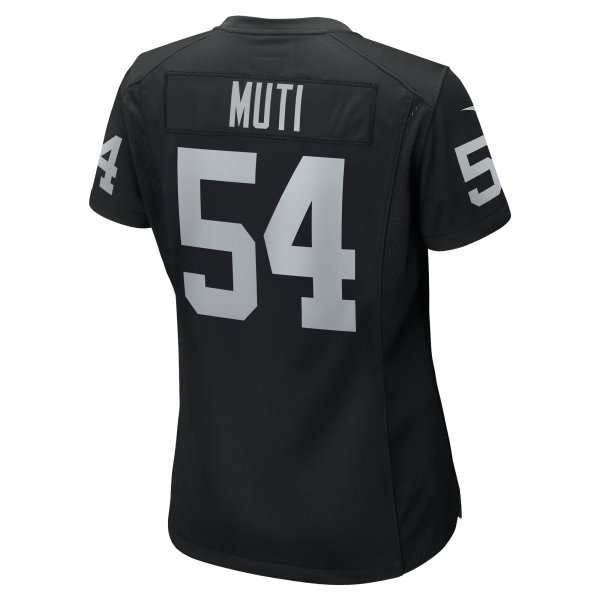 Women's Las Vegas Raiders Netane Muti Nike  Black Team Game Jersey