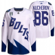 Men's Tampa Bay Lightning #86 Nikita Kucherov 2022 White Stanley Cup Final Patch Breakaway Stitched Jersey