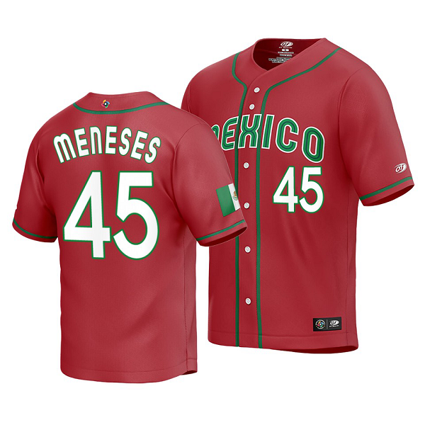 Mexico Baseball Joey Meneses 2023 World Baseball Classic Red Replica Jersey