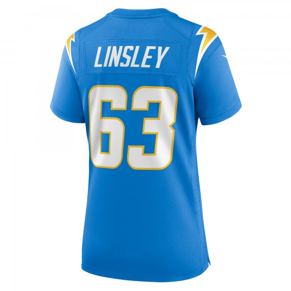 Women's Los Angeles Chargers Corey Linsley Nike Powder Blue Game Player Jersey