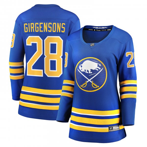 Women's Buffalo Sabres Zemgus Girgensons Fanatics Royal Home Breakaway Player Jersey