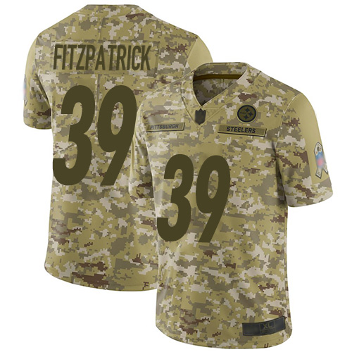 Pittsburgh Steelers #39 Minkah Fitzpatrick Camo Men's Stitched NFL Limited 2018 Salute To Service Jersey