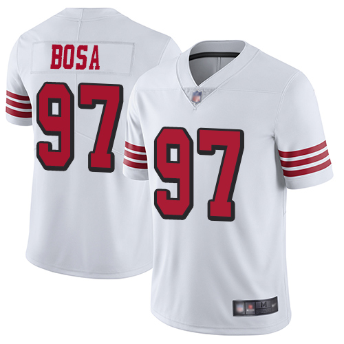 San Francisco 49ers #97 Nick Bosa White Rush Youth Stitched Nike NFL Vapor Untouchable Limited Jersey