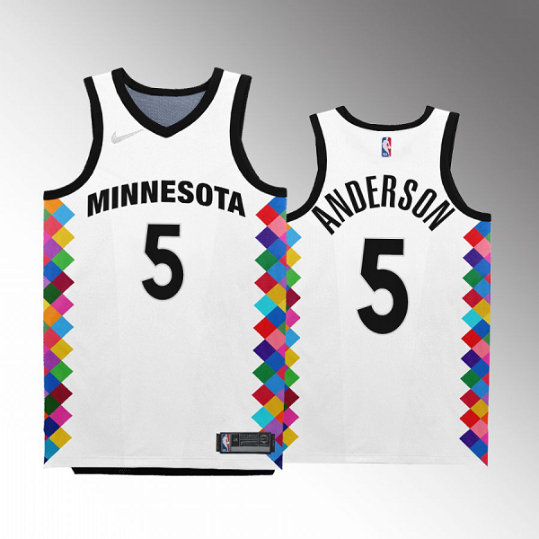 Minnesota Timberwolves Kyle Anderson #5 White 2022-23 City Edition Jersey