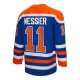 Men's Edmonton Oilers Mark Messier Mitchell & Ness Royal Alternate Captain Patch 1986/87 Blue Line Player Jersey