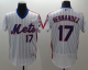 New York Mets #17 Keith Hernandez White(Blue Strip) Flexbase Collection Alternate Stitched MLB Jersey