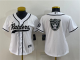 Women's Las Vegas Raiders Blank White Stitched Baseball Cool Base Jersey