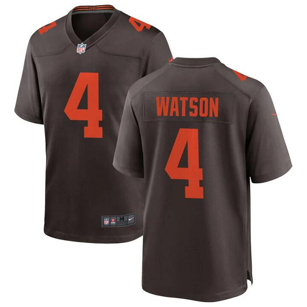 Men's Cleveland Browns #4 Deshaun Watson Alternate Game Brown Jersey