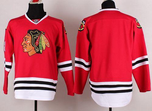 Chicago Blackhawks Stitched Blank Red NHL Jersey