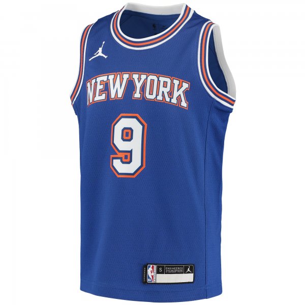 Youth New York Knicks RJ Barrett Jordan Brand Blue 2020/21 Swingman Player Jersey - Statement Edition