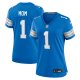 Women's Detroit Lions Number 1 Mom Nike Blue Game Jersey