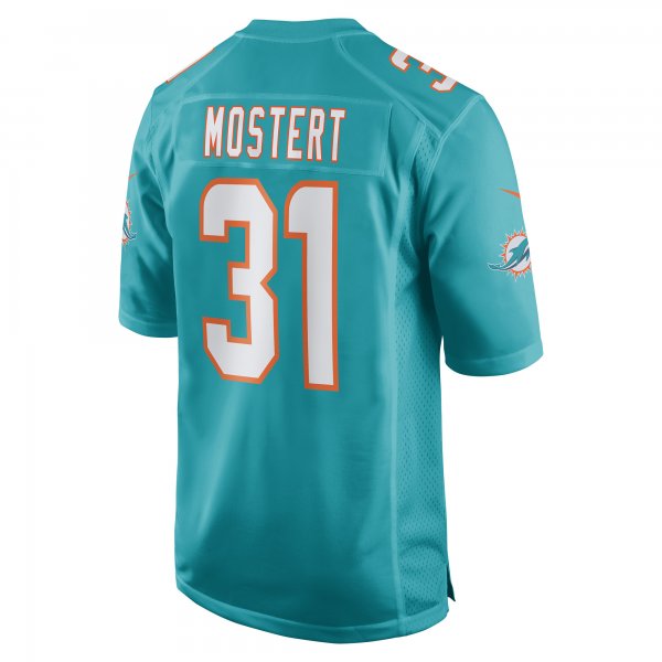 Men's Miami Dolphins Raheem Mostert Nike Aqua Game Jersey